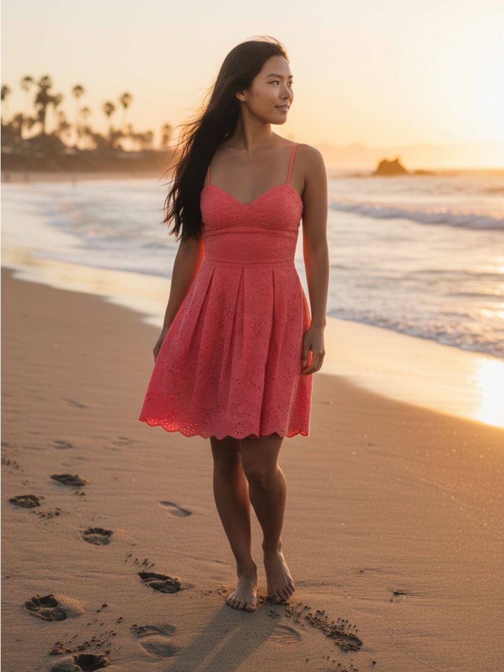 Lilly Pulitzer Size 6 Eyelet Spaghetti Strap Sundress